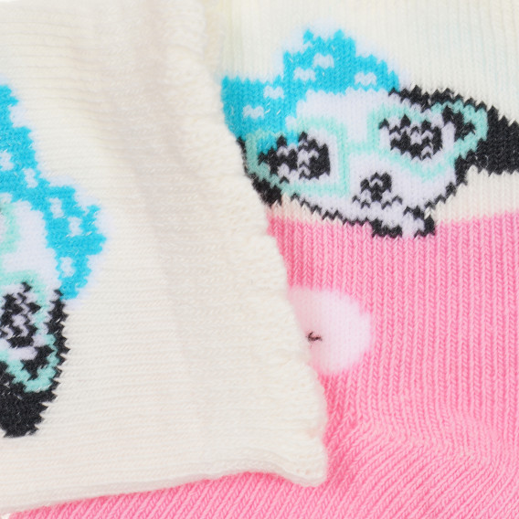 Комплект от три чифта чорапи с кученце за бебе за момиче многоцветни YO! 186628 7
