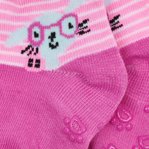 Комплект от три чифта чорапи с зайчета за бебе за момиче многоцветни YO! 186637 6