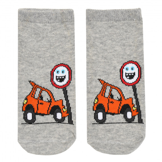 Чорапи за бебе с коли многоцветни YO! 186639 