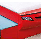 Детско Легло - Кола Coupe с второ легло, червено, 107х82х209 см. Cilek 18670 2