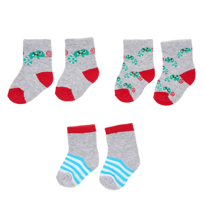 Комплект от три чифта чорапи за бебе за момче многоцветни  186745
