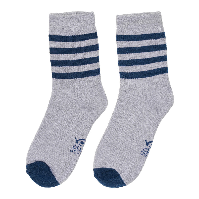 Чорапи за момче в сиво и синьо  186875