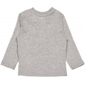 Памучна блуза с дълъг ръкав за бебе за момче тъмно сива Chicco 186934 2