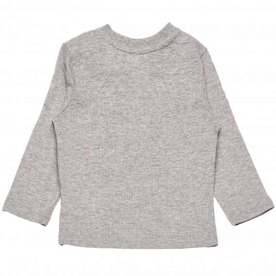 Памучна блуза с дълъг ръкав за бебе за момче тъмно сива Chicco 186934 2