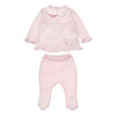 Комплект от блуза и ританки за бебе за момиче розов Chicco 186955 