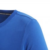 Памучна тениска с логото на бранда за момче синя Adidas 187247 3