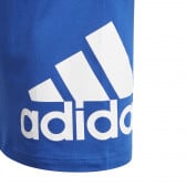 Памучна тениска с логото на бранда за момче синя Adidas 187248 4
