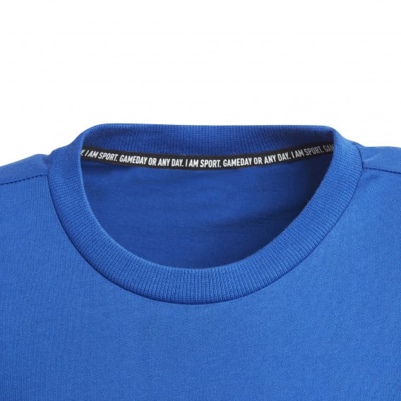 Памучна тениска с логото на бранда за момче синя Adidas 187249 5