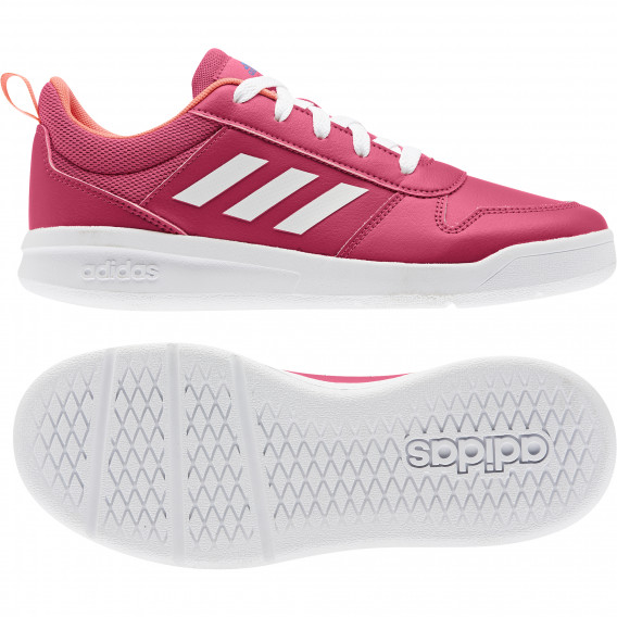 Кожени маратонки за момиче, червени Adidas 187419 