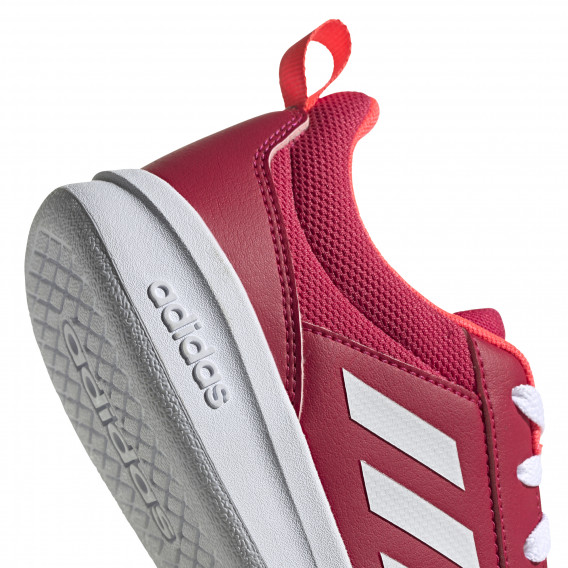 Кожени маратонки за момиче, червени Adidas 187424 6