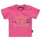 Памучна тениска за бебе за момиче , розова Original Marines 187756 