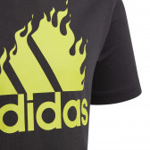 Памучна тениска с логото на бранда за момче черна Adidas 187899 5