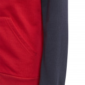 Комплект суитшърт и панталон за момиче в червено и тъмно синьо Adidas 187914 7
