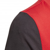 Памучна тениска в червено и черно с надпис на бранда за момиче Adidas 187931 3