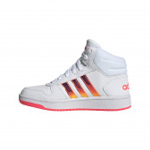 Високи кецове с розови акценти за момиче, бели Adidas 187975 2