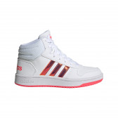 Високи кецове с розови акценти за момиче, бели Adidas 187976 3
