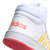 Високи кецове с розови акценти за момиче, бели Adidas 187978 5