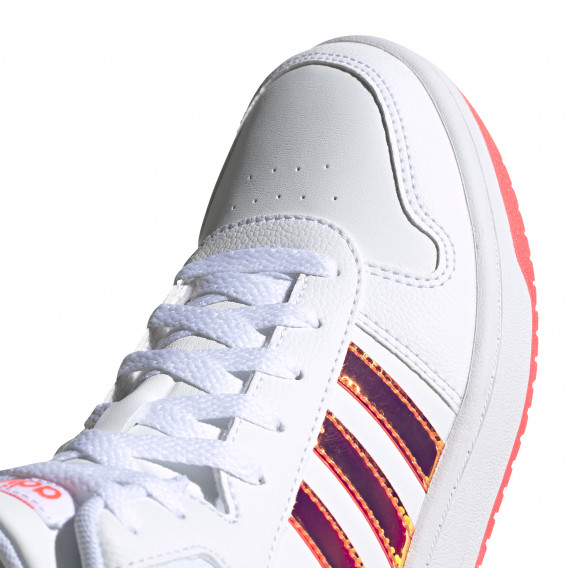 Високи кецове с розови акценти за момиче, бели Adidas Високи кецове с розови акценти за момиче, бели Adidas 187979 6