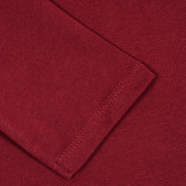Памучна блуза с дълъг ръкав с графичен принт за момиче червена Name it 188232 3