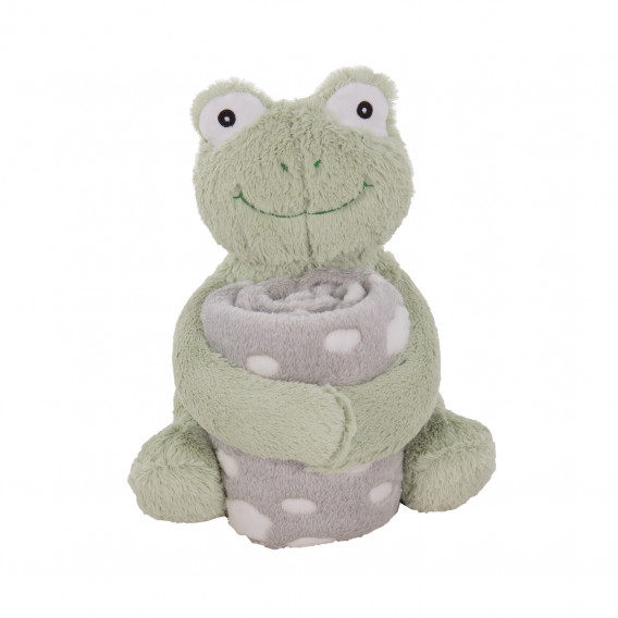 Сет мека играчка с одеяло - жабка, 25 см Kikkaboo 188496 
