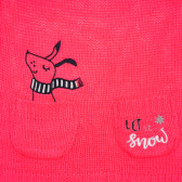 Плетена туника с апликация за момиче розова Cool club 188708 2