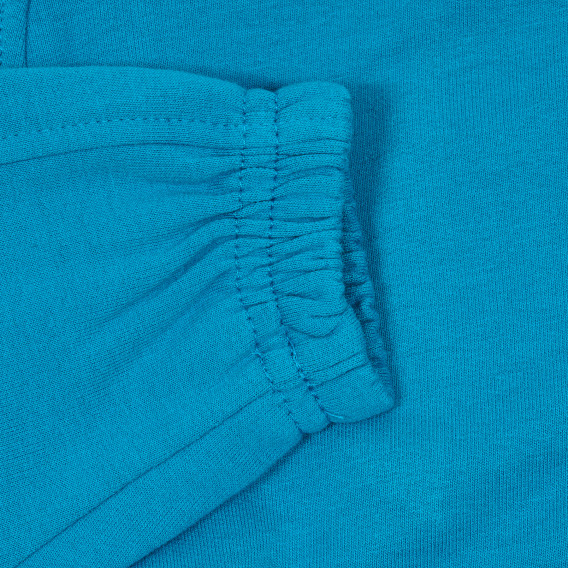 Памучни панталони с ластик в края на крачолите за бебе за момче сини Cool club 188894 3