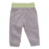 Памучни панталони с неонови акценти за бебе за момче сиви Cool club 188899 4