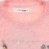 Пуловер с апликация за момиче розов Cool club 188941 3