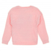 Пуловер с апликация за момиче розов Cool club 188942 4