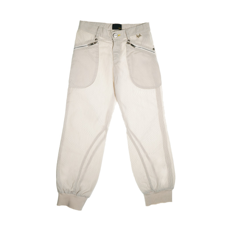 Раирани панталони за момиче бежови  189256