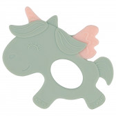 Чесалка за зъбки, Unicorn, 0+ месеца, 1 бр., зелена Kikkaboo 189404 