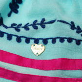 Рокля с тънки презрамки за момиче в цвят мента Juicy Couture 189555 3