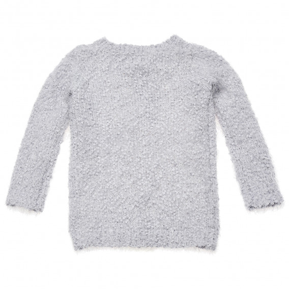 Пуловер в сиво и бяло за момиче Idexe 189754 2