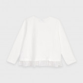 Блуза с къдрички в долната част за момиче бяла Mayoral 189804 2