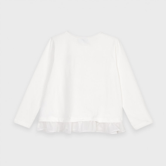 Блуза с къдрички в долната част за момиче бяла Mayoral 189804 2