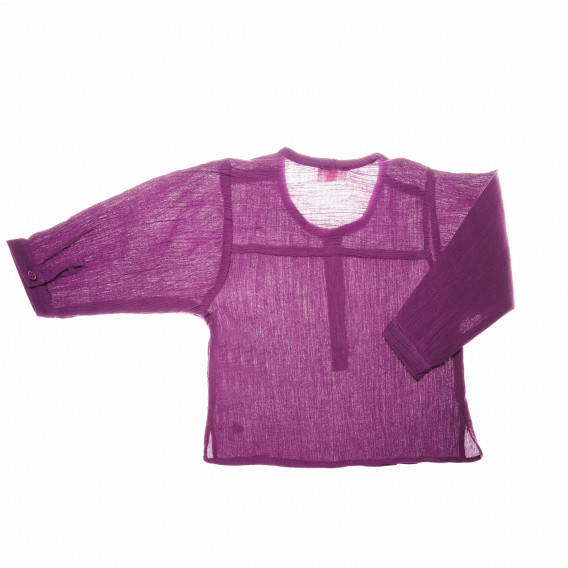 Памучна риза за бебе за момиче лилава Vitivic 189992 2