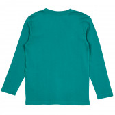 Блуза с дълъг ръкав и графичен принт за момче зелена Cool club 190587 4