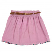 Памучна пола с кафяв колан за момиче розова Cool club 190608 