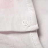 Памучна блуза с брокатен надпис и къдрички за бебе, бяла Tape a l'oeil 191096 8