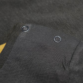 Тениска с надпис и щампа за момче черна Yellow Submarine 191127 4