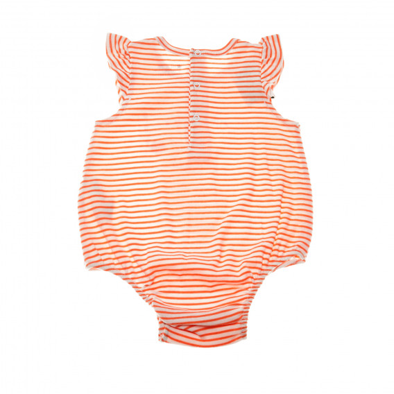 Памучно боди за бебе в бяло и оранжево Tape a l'oeil 191763 2