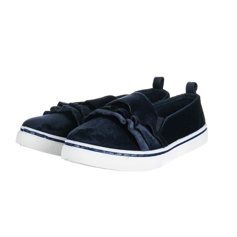 Обувки с къдрички, сини  191902