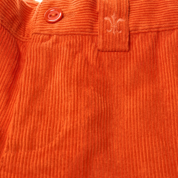 Памучен къс панталон за бебе оранжев Neck & Neck 192644 3