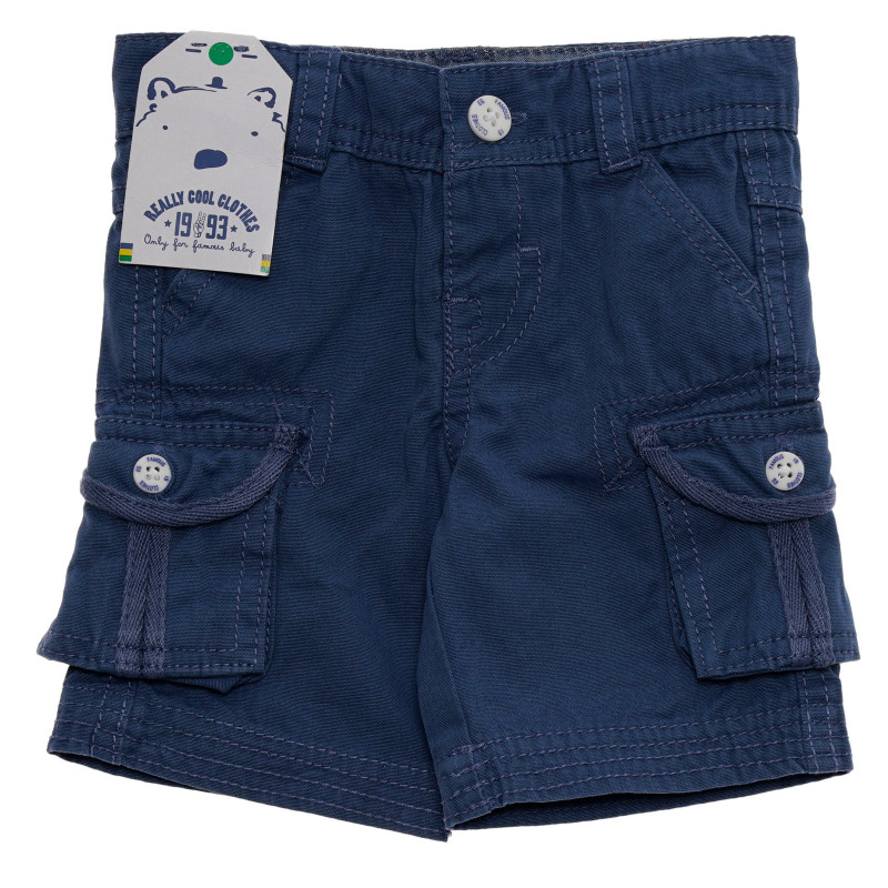 Памучни къси панталони за бебе за момче сини  192684