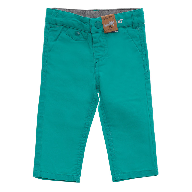 Памучен панталон за бебе за момче зелен  192712
