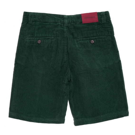 Памучен къс панталон за бебе за момче зелен Neck & Neck 192721 2