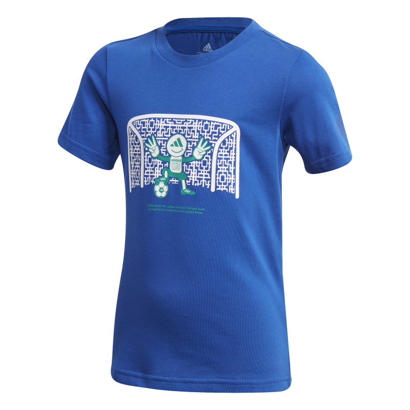 Тениска с принт на футболни мотиви за момче синя  193043