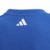 Тениска с принт на футболни мотиви за момче синя Adidas 193047 5