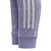 Спортен панталон с щампа от филма Замръзналото кралство за момиче лилав Adidas 193070 3