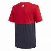 Памучна тениска с надпис на бранда в червено и тъмно синьо за момче Adidas 193107 2